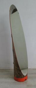 Vintage floor mirror - antique - made from a trunk - 50s 60s